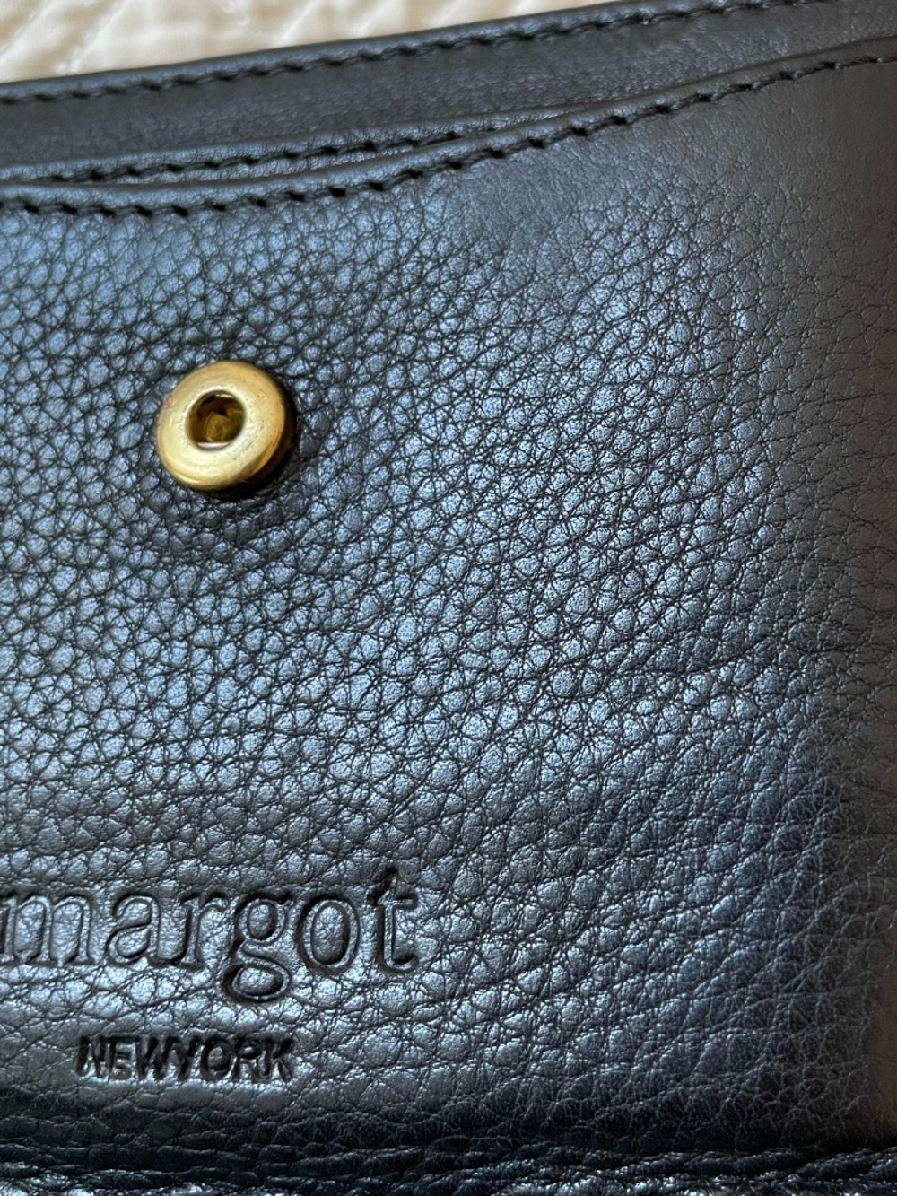 Margot New York Lizzie small bifold leather wallet in black - Picture 5 of 13
